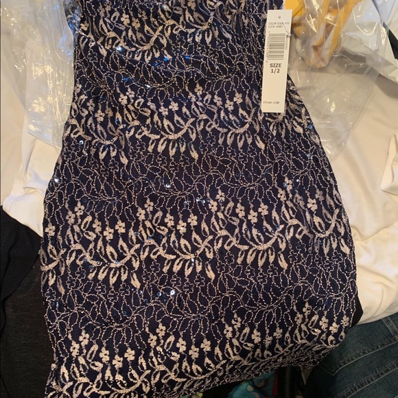 NWT Navy/Cream Hoco dress - Picture 5 of 8